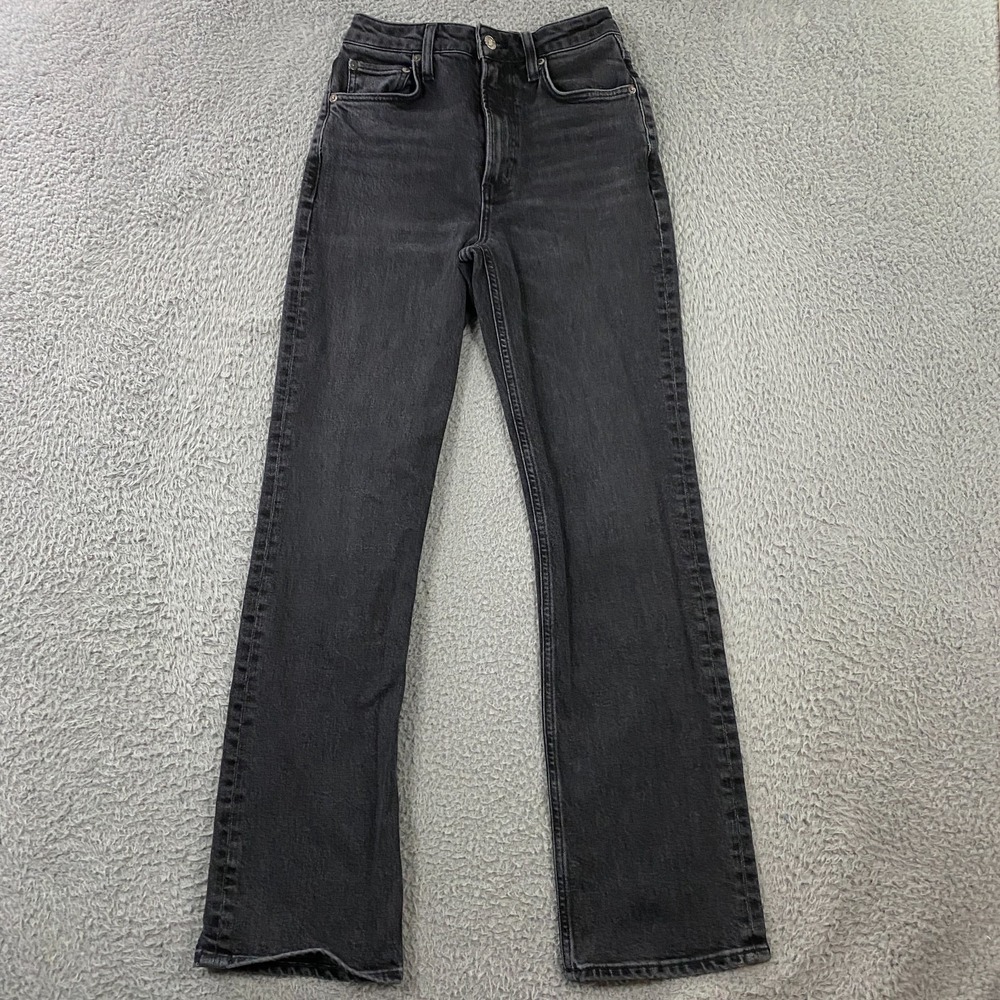 Agolde Vintage High Rise Bootcut Jeans 25x30 Stretch‎ Black Denim